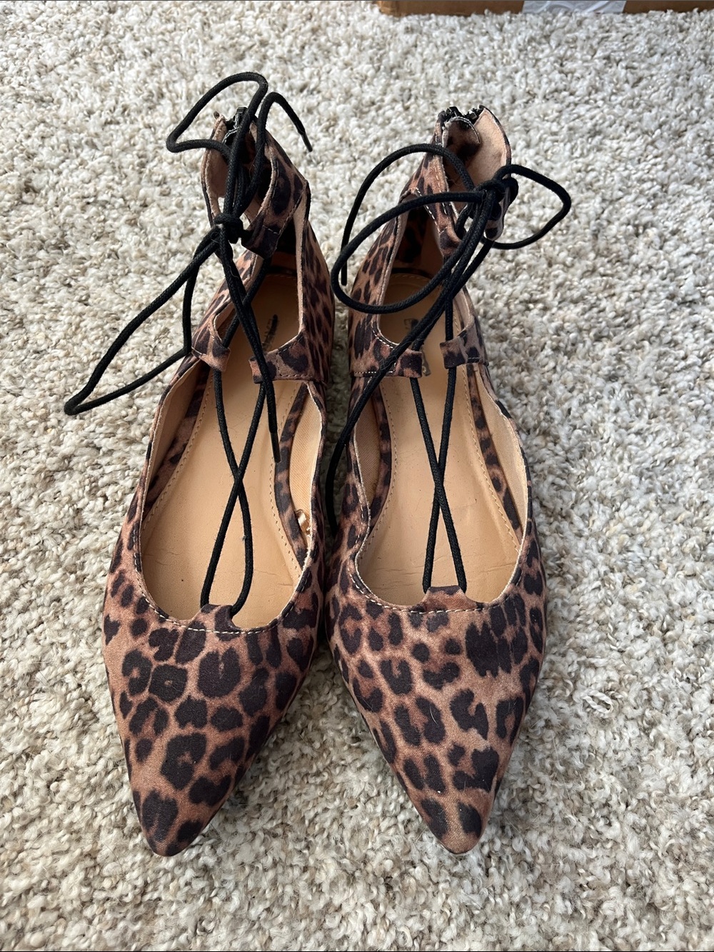 Express Leopard-print Pointed Flats